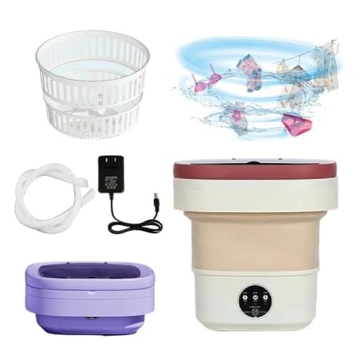 YUYQAQ Piccola lavatrice portatile da viaggio, 8 l, mini lavatrici pieghevoli con centrifuga per campeggio, 2 in 1, per viaggi, campeggio, pulizia biancheria intima, asciugamani, vestiti per bambini