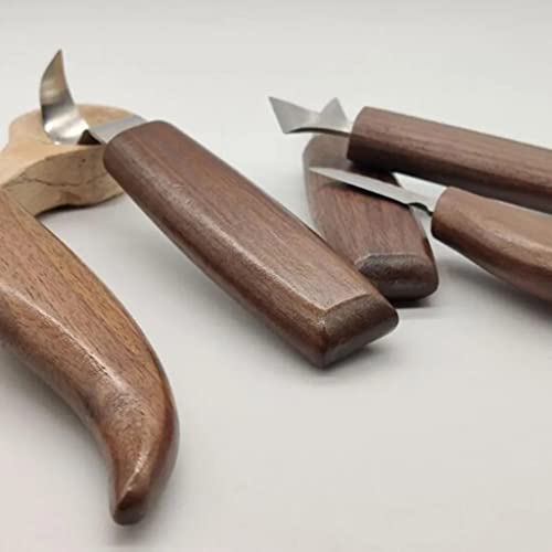 LFORT Conjunto De 7 Peças De Faca Para Entalhar Nogueira, Raspador De Madeira Ferramentas Para Escul