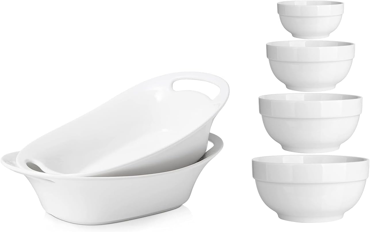 DOWAN Bundle- Serving Bowls with Handles and Serving Bowls Set