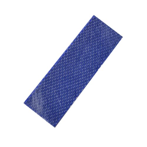 RECHERE 1pcs Knife Handle Scale Slabs Grips C-Tek Resin Snakeskin Honeycomb Pattern Knives Sword Making Material Bright Blue 120X40X8mm