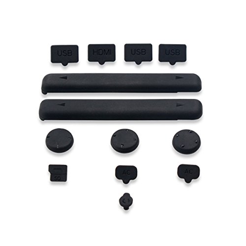 CLOVER Silicone Soft Rubber Dust Proof Plug Assessories Kits Set (13 Pack) for Nintendo Switch 2017 with Tempered Glass Screen Protector image 4