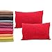 Meishida Juego de 2 Fundas de Cojín 40 x 60 cm Tejido de Chenilla Suave, Fundas Almohada con Cremallera Oculta Decorativa para Sofá y Cama (Rojo, 40 x 60 cm)