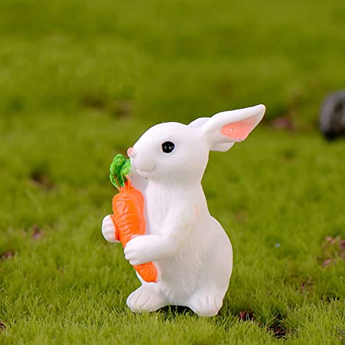 NUOBESTY うさぎ 置物 ミニチュア かわいい ラビット 12個セ