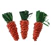 kdjsic 3 stks Wortel Vormige Konijn Hamster Chew Bite Toys Cavia Gebitsreiniging Speelgoed