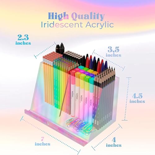 Organisateur de stylo transparent et accessoires de bureau - 5