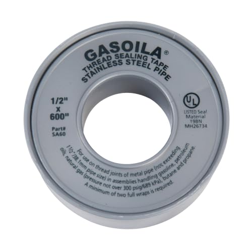 Gasoila Nickel PTFE Thread Seal Tape 1/2 in x 600 in