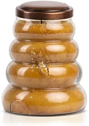 A Cheerful Giver Spring Candles Honey Pear Cider Beehive Jar Candle - 14 Ounces with 70 Hours Burn Time - Gifts for Women