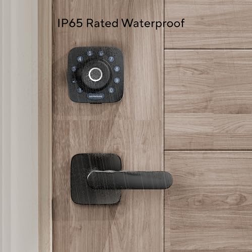 ULTRALOQ Passage Lever Door Handle, Reversible Black Front Door Handle No Lock for Interior or Exterior Door, Closet, Hallway, Adjustable Latch Backset, IP65 Waterproof, Matte Black by ULTRALOQ - Image 4