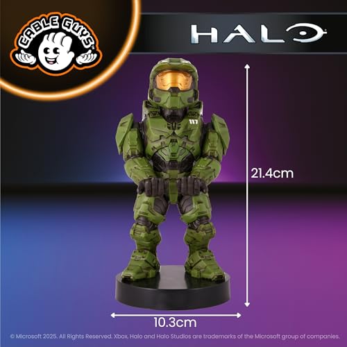 Cable Guys - Halo Figures Master Chief Infinite Gaming Accessories Holder & Phone Holder for Most Controller (Xbox, Play Station, Nintendo Switch) & Phone
