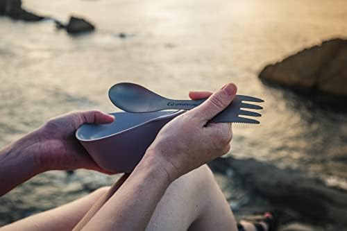 Lifeventure Superlight Titanium Spork With Serrated Cutting Edge And Storage Pouch  Ideal For Camping Or Travel