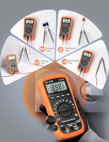 Digital Multimeter mit automatischer Bereichswahl, Multifunktionstester, der AC/DC Voltage, AC/DC...