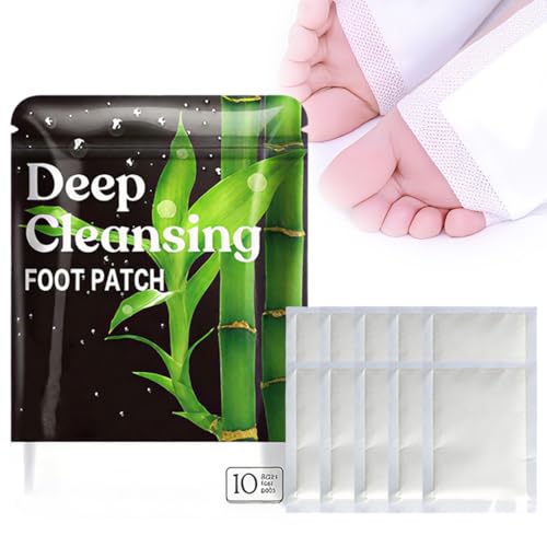 XPEX 10 Piezas Parches para Pies, Parches Naturales Para Los Pies, Alivian el Dolor y Mejoran el Sueño, Aceleran Metabolismo, Eliminan la Humedad y el Frío