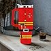 sxmluedn Firefighter Gifts Firefighters Tumbler Cup Fireman Gift For Men Women 40 Oz Fireman Mug With Lid Straw and Handle