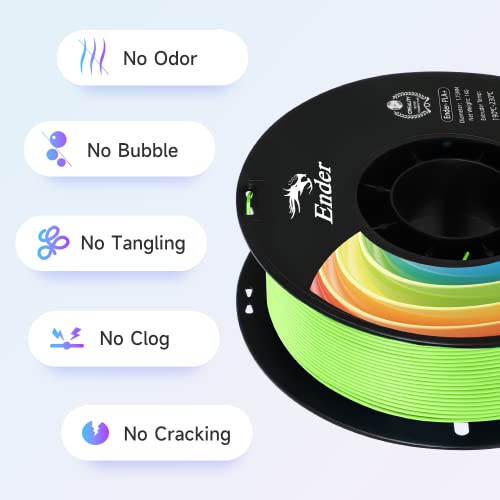 Image of Creality 3D Printer Filament, PLA Plus Filament 1.75mm Apple Green | PLA Pro Toughness Dimensional Accuracy + /- 0.03mm, 1KG Spool(2.2lbs) for Most 3D Printer