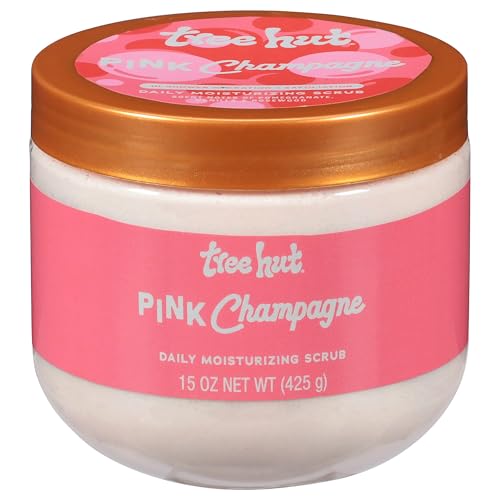 Tree Hut Pink Champagne Daily Moisturizing Scrub, Whipped Foamy Exfoliating Body Scrub, Hydrating & Moisturizing Everyday Formula for Soft, Radiant Skin, 15 oz