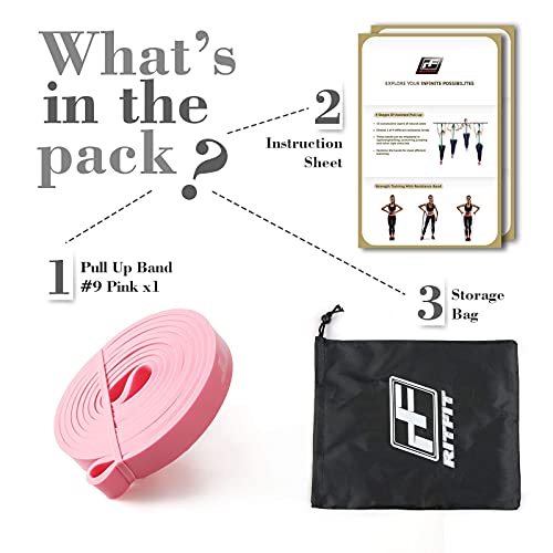 Ritfit Pull Up Assist Band - Premium Resistance Band For Pull Up Assistance, Resistance Training, Body Stretching, Powerlifting, Mobility Training (#9 Pink) #TOP6