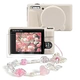 Aircawin Case for Canon PowerShot SX740 HS/SX730 HS with Film&Strap-Ivory