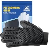 Picture of Pet Hair Remover Glove - Gentle Pet Grooming Glove Brush - Deshedding Glove - Massage Mitt with Enhanced Five Finger Design - Perfect for Dogs & Cats with Long & Short Fur - 1 Pack (Right-hand), Black