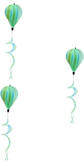 BESTOYARD Rainbow Windsock 3pcs Layout - Whirligig Rainbow Home Cloth Air Spiral Tent Sequin Green Balloons Pendant Rainbow Wind
