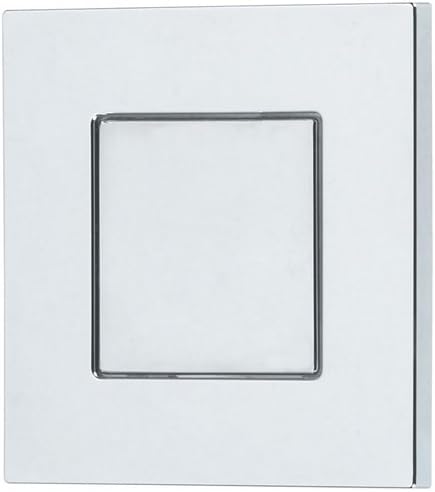 Thomas Dudley Vantage Piazza 73.5mm Square Single Flush Chrome Toilet Push Button 325277, Multi-Colour