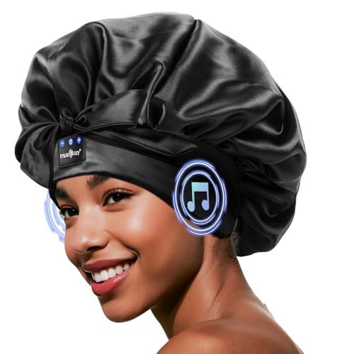 MUSICOZY Bluetooth Sleep Headphones with Satin Cap