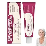 Timilk UltraBond Premium Zahnprothesen-Kleber, Timilk Zahnprothesen Haftgel Prothesenkleber Zahnprothesen Kleber Creme zur Prothesenanpassung Ganztägiger Halt für Ober-Unter-Oder Teilprothesen