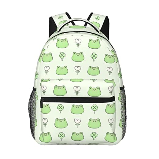 Qwalnely Frog Backpack for School Frog Laptop Backpacks Bookbags for College Travel for Adults Teens Boys Girls, Men Women
