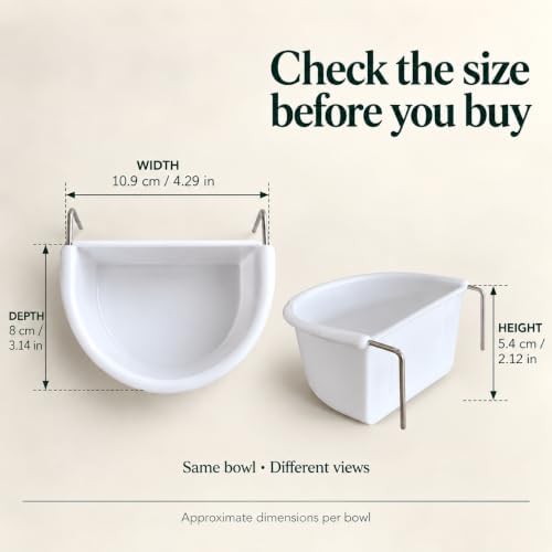 Bird Cage Feeder 2 Pack Hanging Food Bowl for Small Birds — 사진 2