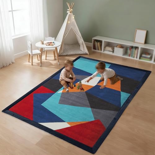 Mata do raczkowania dla niemowląt, miękki dywan dziecięcy, antypoślizgowa mata do zabawy, mata do raczkowania, mata do jogi i mata do ćwiczeń, dywan tatami, 3 cm, pogrubiony dywan z aksamitu, koralowy