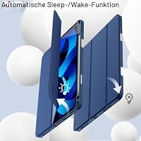 JETech Hülle für iPad Air 11" M4/M3/M2 & Air 5/4 10,9", Navy | Für iPad Air 11" (2026-2024) & Air 10,9" (2022/2020), Weiches TPU, Pencil Holder, Dreifach-Ständer, Stoßfestes Leichtdesign – Ansicht 6