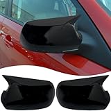 MUXEE Side Mirror Cover,for 2004 2005 2006 2007 2008 2009 Mazda 3 &2003 2004 2005 2006 2007 2008 Mazda 6，2PCS Turn Signal housing Cover Sets car Accessories - Bright Black