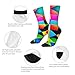 XZDWPY Odd shapes and colors Unisex Mid-Calf Socks 2 Black-2 Polyester Skin-Friendly Moisture-Wicking Fashionable Crew Socks