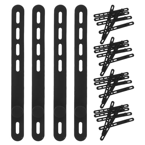 IWOWHERO 40 Stück Silikon Kabelbinder Schwarz Wiederverwendbare Elastische Kabelorganizer für Kabelmanagement Kompakt und Vielseitig für Reisen und Zuhause