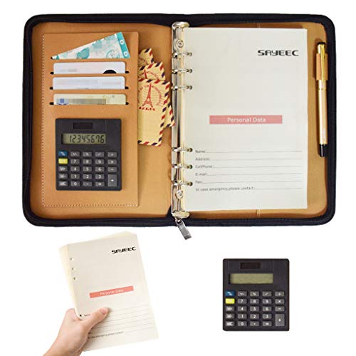 A5 Conjunto de presente para caderno de couro recarregável, caneta SAYCEE, caderno, conjunto de cade