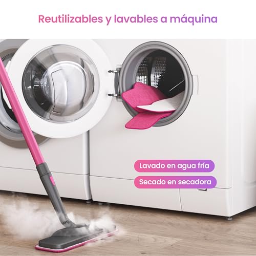 Miniatura 5 de Schenley Paños De Microfibra Para Mopa A Vapor, Pack De 6 Recambios Lavables Y Reutilizables, Compatibles Con Schenley Slfcsm061