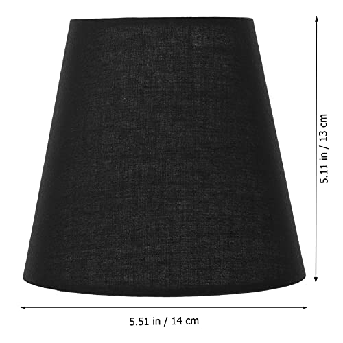 Simple Cloth Art Lamp Shades Lamp Shades Clip On Bulb Replacement Lampshade Lamp Dust- Proof Covers For Home Black #TOP5