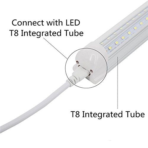 T5 T8 Led Double End 3Pin Lamp Connecting Wire Ceiling Lights Daylight Led Integrated Tube Cable Linkable Cords For Led Tube Lamp Holder Socket Fittings With Cables White Color,（ 4.9Ft / 1.5M ）.4-Pack #TOP6