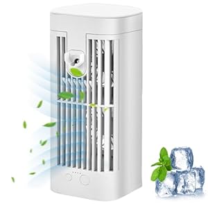 Draagbare mini-luchtkoeler, ventilator, mobiele airconditioner, 4-in-1, mini-luchtkoeler, mobiele airconditioning, draagbare luchtkoeler, airconditioning, mobiele airconditioning,