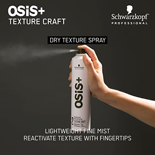 Osis+ Texture Craft – Volumizing Dry Texture Spray - Root Lift With Natural Feel And Shine – Lightweight Hair Styling Product – Brushes Out Easily, 7.7 Oz #TOP4