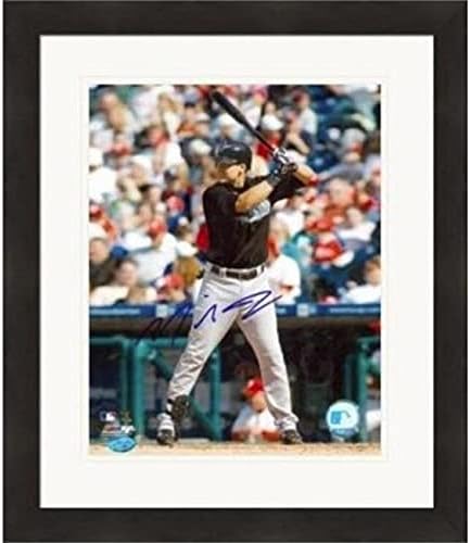 421779 Mike Jacobs Autographed 8 x 10 in. Photo Florida Marlins No.2 Matted & Framed
