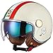 Produktbild Vintage Jet Helm Doppelvisier, Motorrad-Halbhelm, 3/4 Offener Motorradhel mit Transparenter Sonnenschirm, ECE-geprüft Vespa-Jet-Helm für Männer und Frauen, Motorrad-Sturzhelm