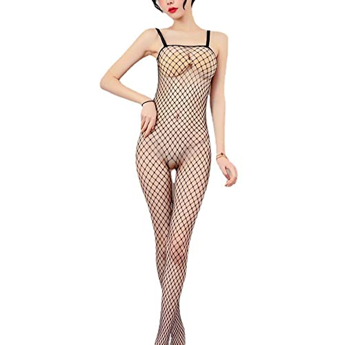 Macacão Arrastão Sensual Erótico Sexy Bodystocking arrastão lingerie sensual transparente, 40-70kg