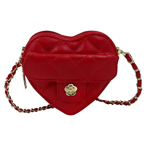 RARITYUS Cute Heart-shaped Crossbody Bag Fashion Wallet Shoulder Bag with Adjustable Strap for Women Girls
