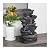 15.7" High Rock Cascading Tabletop Fountain, Zen Meditation Indoor Waterfall Feature with LED Lights for Indoor Outdoor, 5-Tiered Relaxation Indoor Water Feature