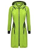 ELESOL Women's Rain Jacket Waterproof Raincoats Long Windbreaker Lightweight Coat Rainwear