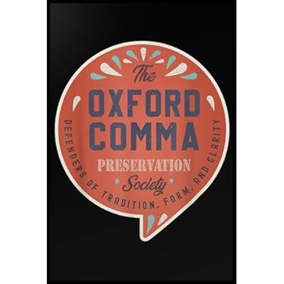 The Oxford Comma Preservation Society Team Oxford Vintage Notebook