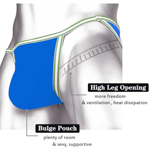 ZONBAILON Men's Briefs Dual Pouch Ice Silk Underwear See Through Thin Breathable Sexy Panties3