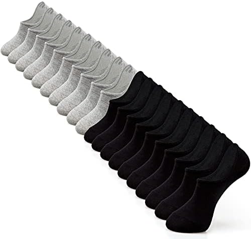 IDEGG No Show Socks Women 10 Pairs Low Cut Anti-Slid Invisible Cotton Trainer Athletic Casual Socks