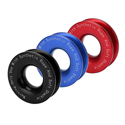 BstXqty Winch Snatch Recovery Rings 41000lbs Força De Ruptura Para Grilhões Macios De 7/16 Pol.E 1/2