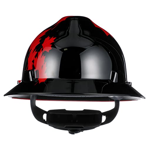 Msa 10082235 Freedom Series V-Gard Full-Brim Hard Hat With Fas-Trac Iii Ratchet Suspension | Polyethylene Shell, Self Adjusting Crown Straps - Standard Size In Canadian Black #TOP4